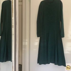 Green sweater dress